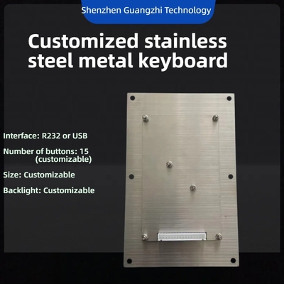 Customized stainless steel metal button metal keyboard, waterproof, dustproof, and bacteria resistant keyboard